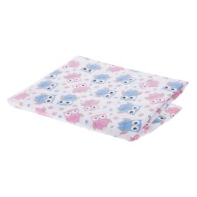 PEVA pelenkázó lap 55×70 cm – Kék-rózsaszín baglyos
