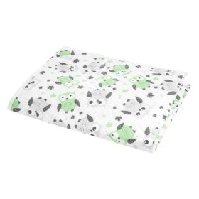 PEVA pelenkázó lap 55×70 cm – Szürke-menta baglyos