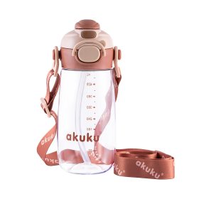 AKUKU 2in1 gyerek kulacs válpánttal 480 ml - cappuchino