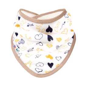 Háromszög alakú előke/kendő (szíves, 1 db)